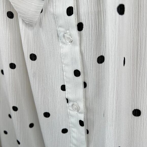 EVERLY Polka Dot Dress in White and Black Size Small - Picture 13 of 13